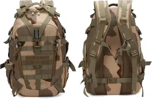 Military Tactical Backpack 25l for Men Hiking Camping Backpack with Luminous Strip Outdoor Hunting Daypack(B)