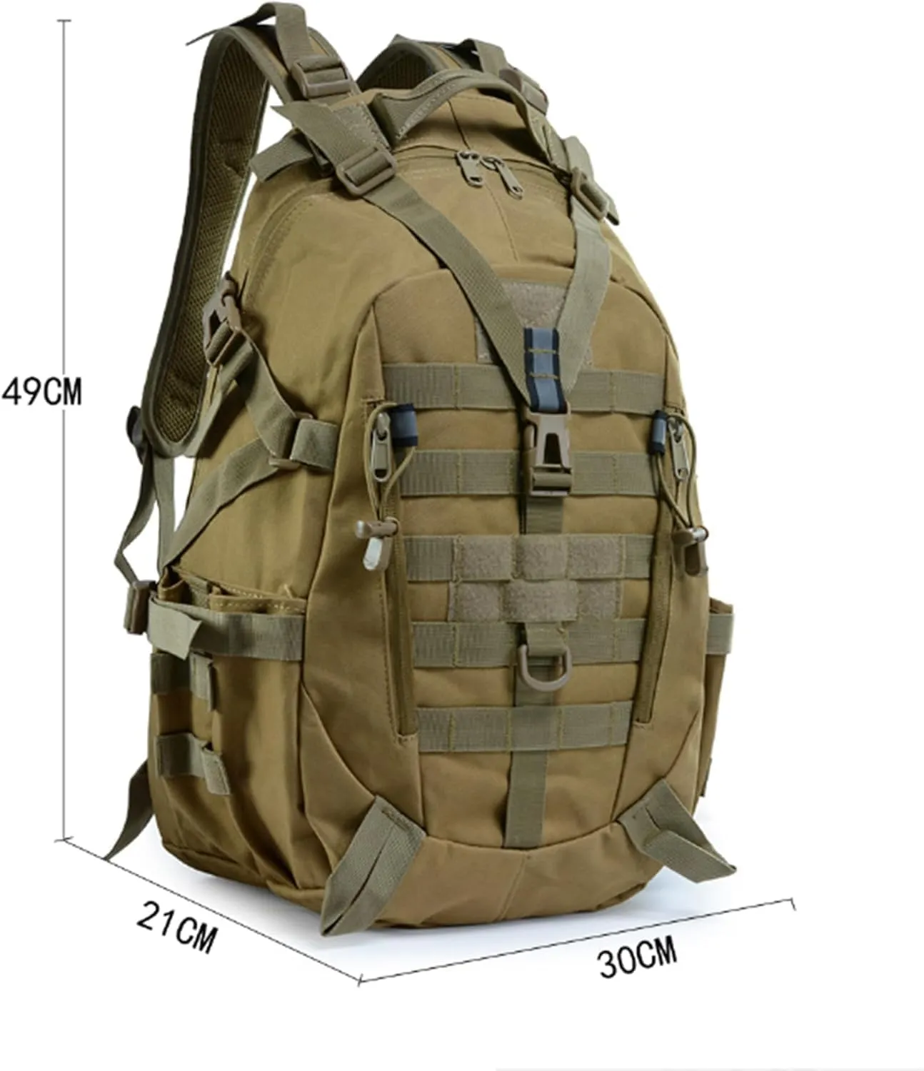 Military Tactical Backpack 25l for Men Hiking Camping Backpack with Luminous Strip Outdoor Hunting Daypack(D)