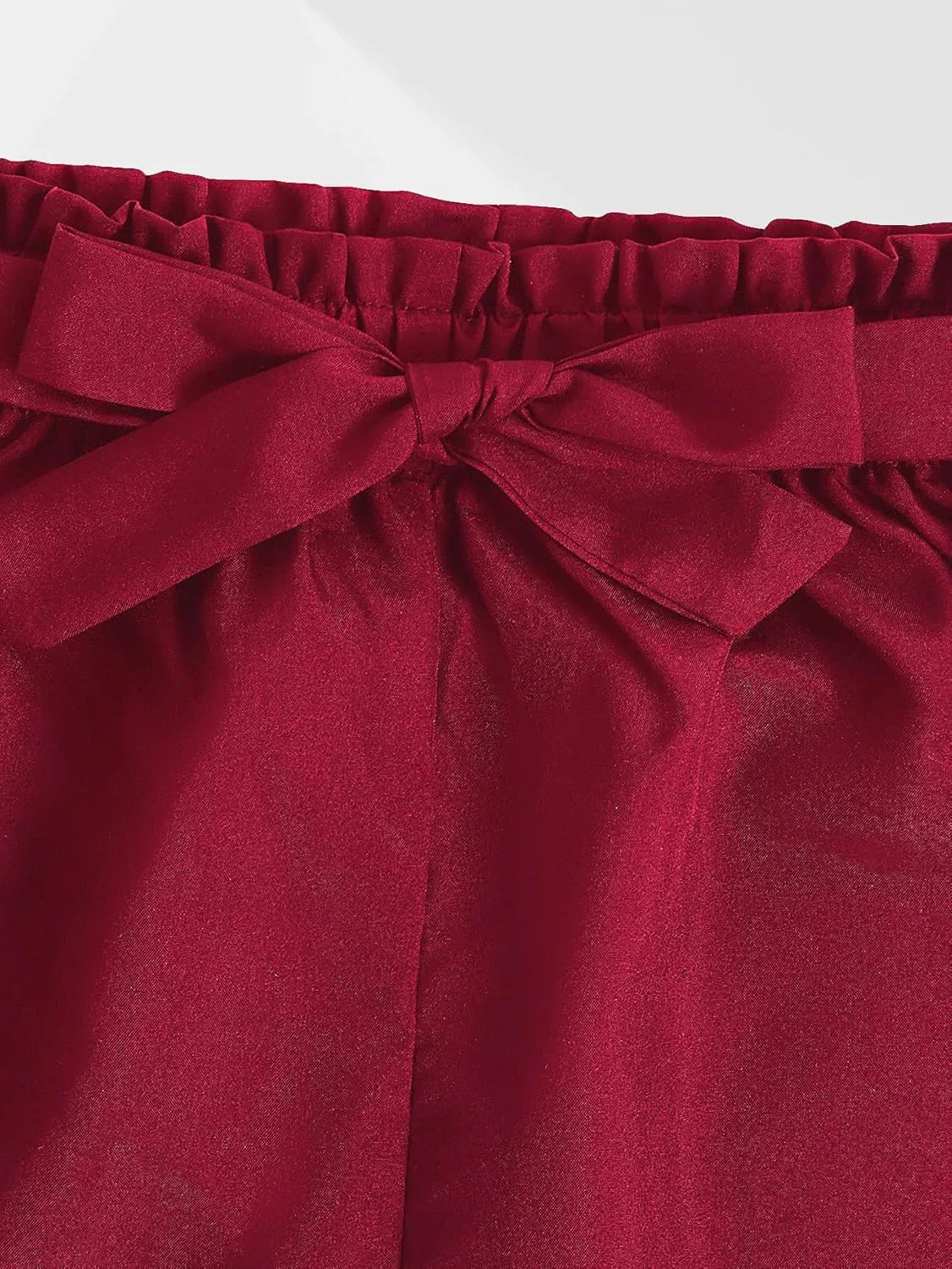 Milumia Girl's Cute High Waist Flowy Wide Leg Dress Pants Palazzo Pants