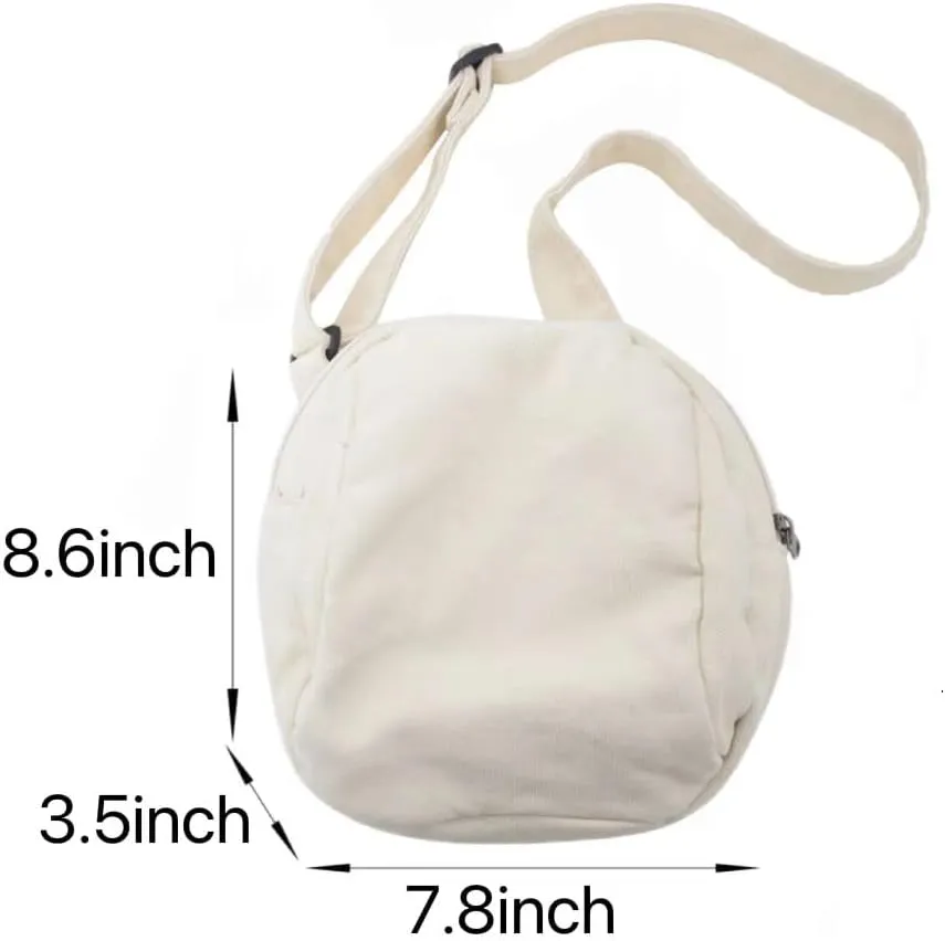 Mini Canvas Crossbody Bag Purse Small Shoulder Bag For Men Women Mini Messenger Satchel Bag for Phone Passport