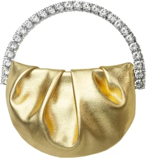 Mini Glitter Diamond Handle Handbag Circular Evening Crossbody bag Sparkly Bride Wedding Party Prom Purses For Women