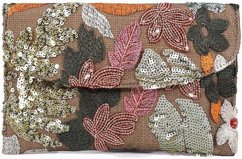 Mini Purses For Women Small Trendy Floral Beaded Wallet Clutch Vintage Embroidered Sequins Evening Clutch