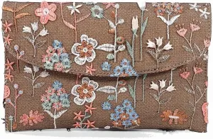 Mini Purses For Women Small Trendy Floral Beaded Wallet Clutch Vintage Embroidered Sequins Evening Clutch