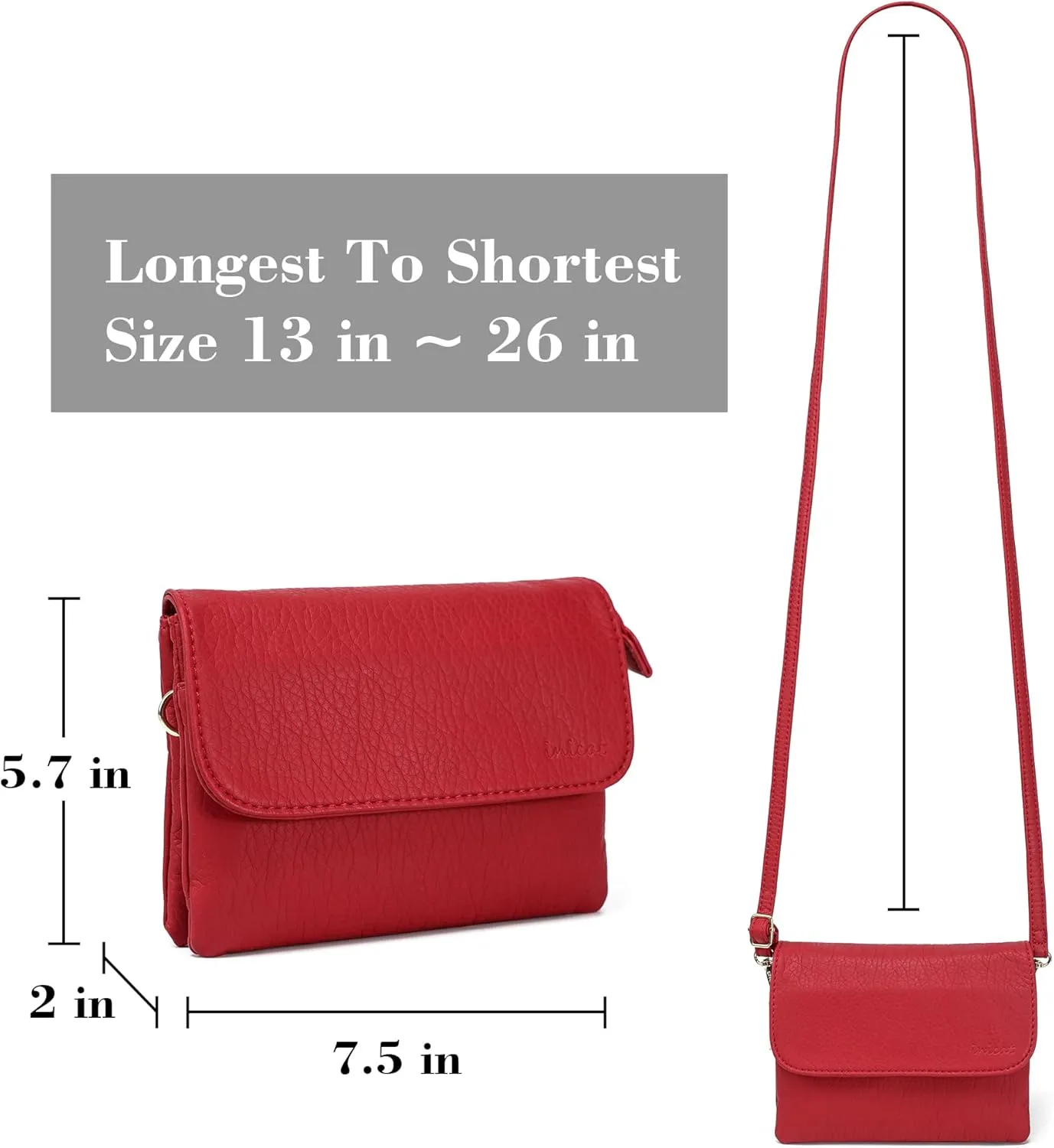 MINICAT Roomy Pockets Small Crossbody Bags Cell Phone Sling Bag Wallet Purses for Women