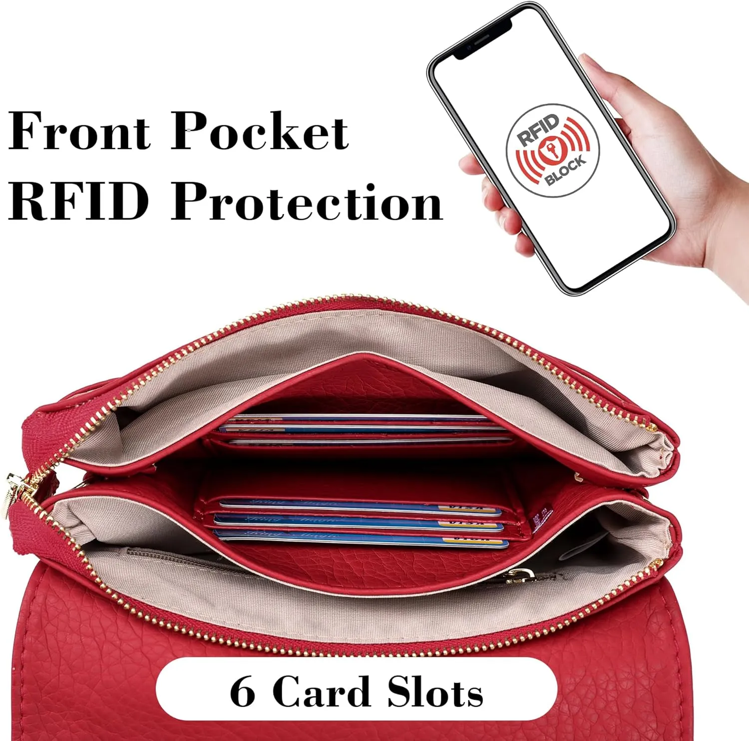 MINICAT Roomy Pockets Small Crossbody Bags Cell Phone Sling Bag Wallet Purses for Women