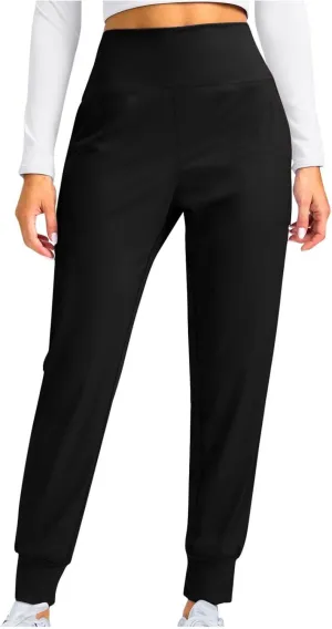 Miyaomn Casual Yoga Joggers for Women High Waisted Athletic Workout Sweatpants Tapered Active Comfy Lounge Pants with Pockets
