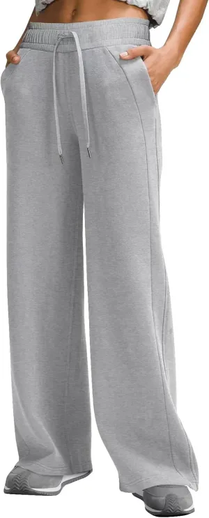 Miyaomn Women's Wide Leg Sweatpants Drawstring Casual Jogger Pants Loose Elastic High Waisted Athletic Trousers with Pockets