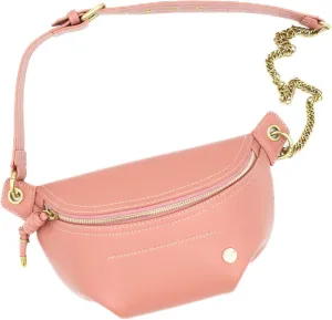 Modern Chic Belt Bag for Women - Catherine Vegan Leather Belt Bag, Crossbody Bag with Chain Strap and Interior Pocket