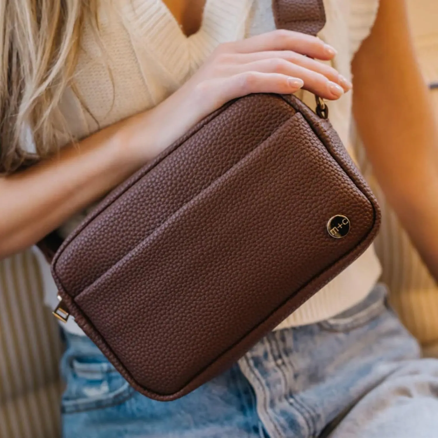 Modern Chic Crossbody Bags for Women - Willow Convertible Crossbody Purse, Vegan Leather Shoulder or Belt Bag with Strap
