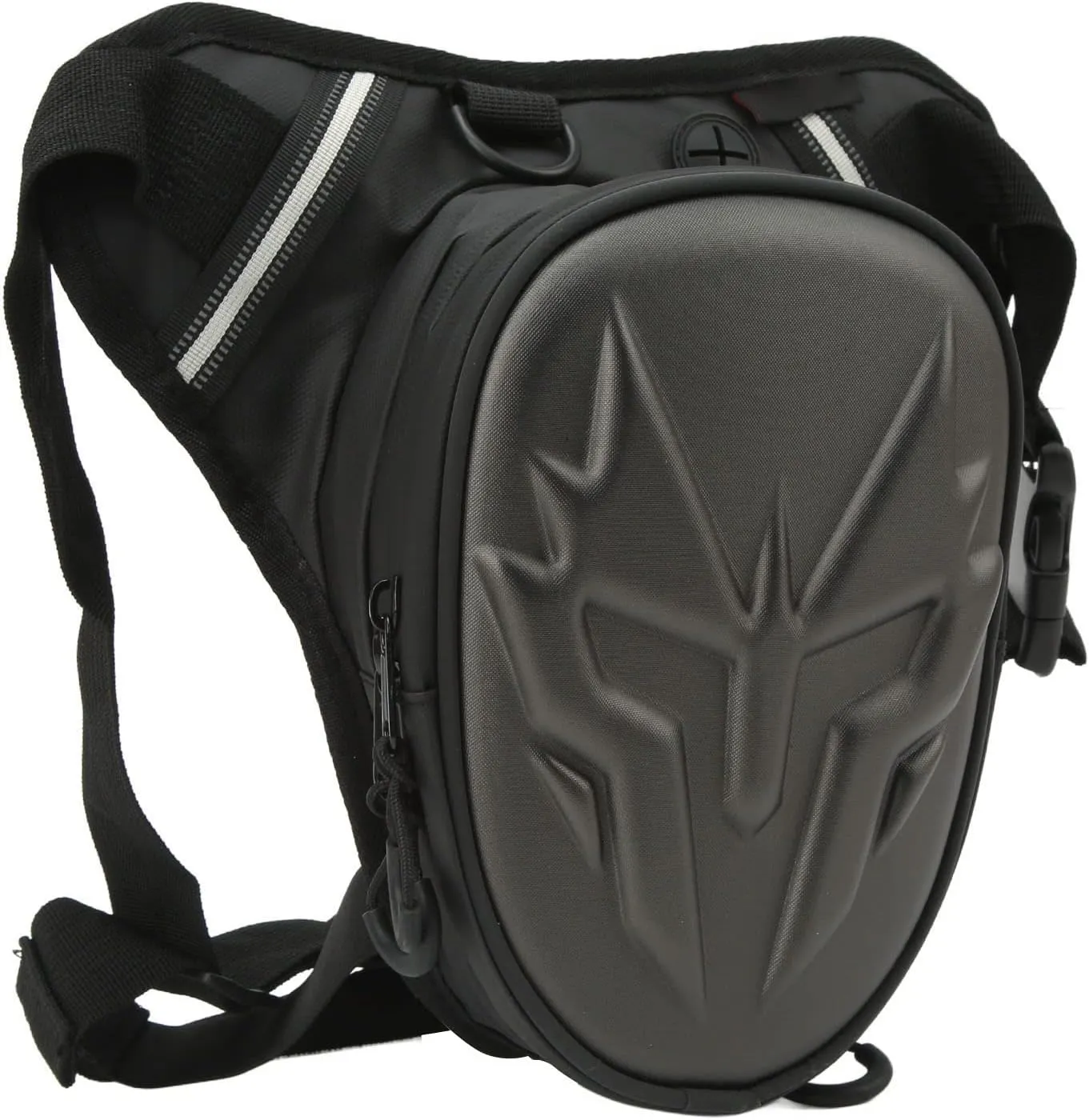 Motorcycle Drop Leg Bag, Outdoor Waist Pack for Men Women, PVC Matte Thigh Waist Bum Hip Fanny Belt Bag, Multifunctional Thigh Packs for Ourdoor (Frosted Gray)
