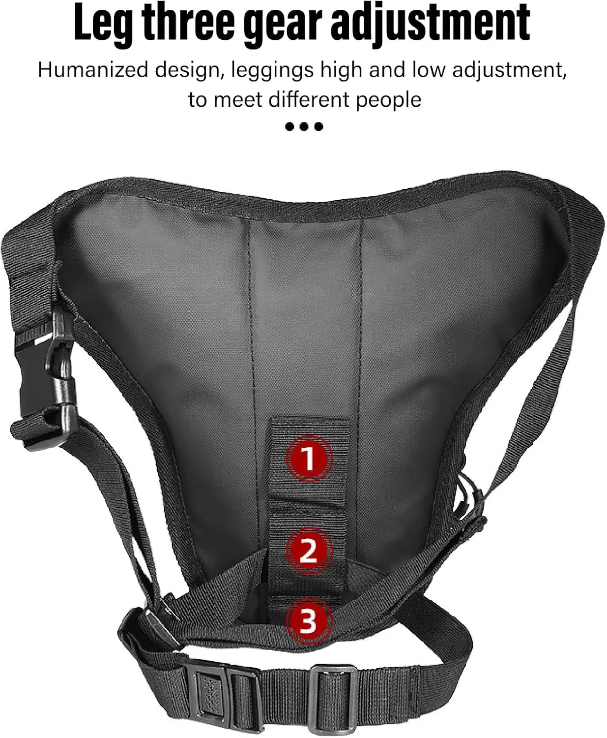 Motorcycle Leg Bag,Waterproof Outdoor Thigh Drop Leg Bag for Ride Crossbody Shoulder Riding Travel Hiking (Matte Black)
