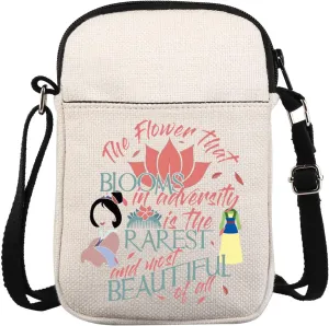 Movie Crossbody Purse Bag Lotus Encouraging Gift Cartoon Character Gift Flower Messenger Bag WDW Princess Gift
