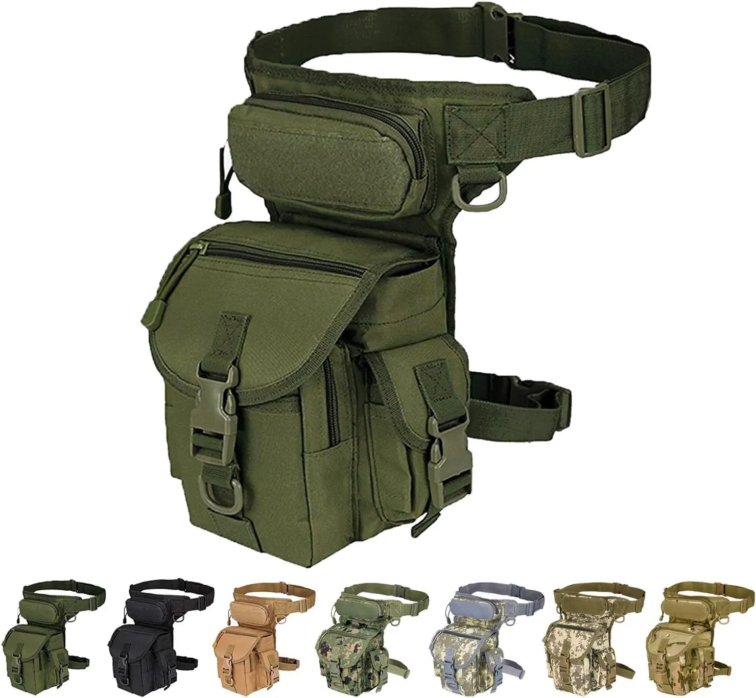 Multi-Purpose Tactical Drop Leg Bag Tool Fanny Thigh Pack Leg Rig Military Motorcycle Camera Versipack Utility Pouch, Black/Coyote Tan/Army Green/Camouflage 7 Colors Available