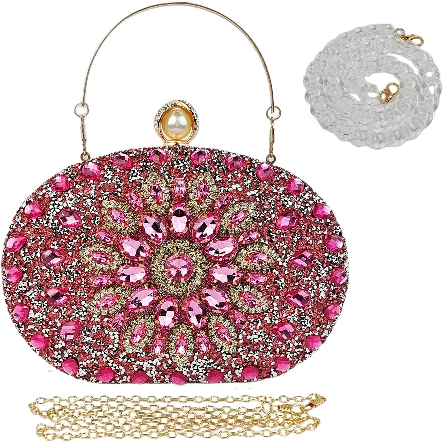 Multicolor Rhinestone Women Evening Clutch Purse Bridal Sparkly Diamond Bag Crystal Handbags Prom Wedding Cocktail Purse