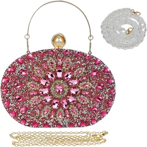 Multicolor Rhinestone Women Evening Clutch Purse Bridal Sparkly Diamond Bag Crystal Handbags Prom Wedding Cocktail Purse