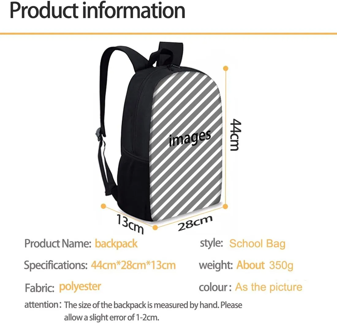 Mumeson Cool Deer and America Flag Print Kids Backpack Schoolbag Soft Cushion Shoulder Straps Rucksack Daypack Durable Zipper Closure Bookbag for Boys Middle School
