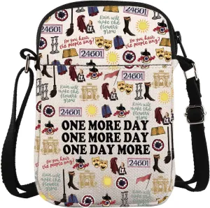 Musical Show Inspired Crossbody Bag Musical Gift Theater Lover Gift Prisoner 24601 Gift One Day More Gift