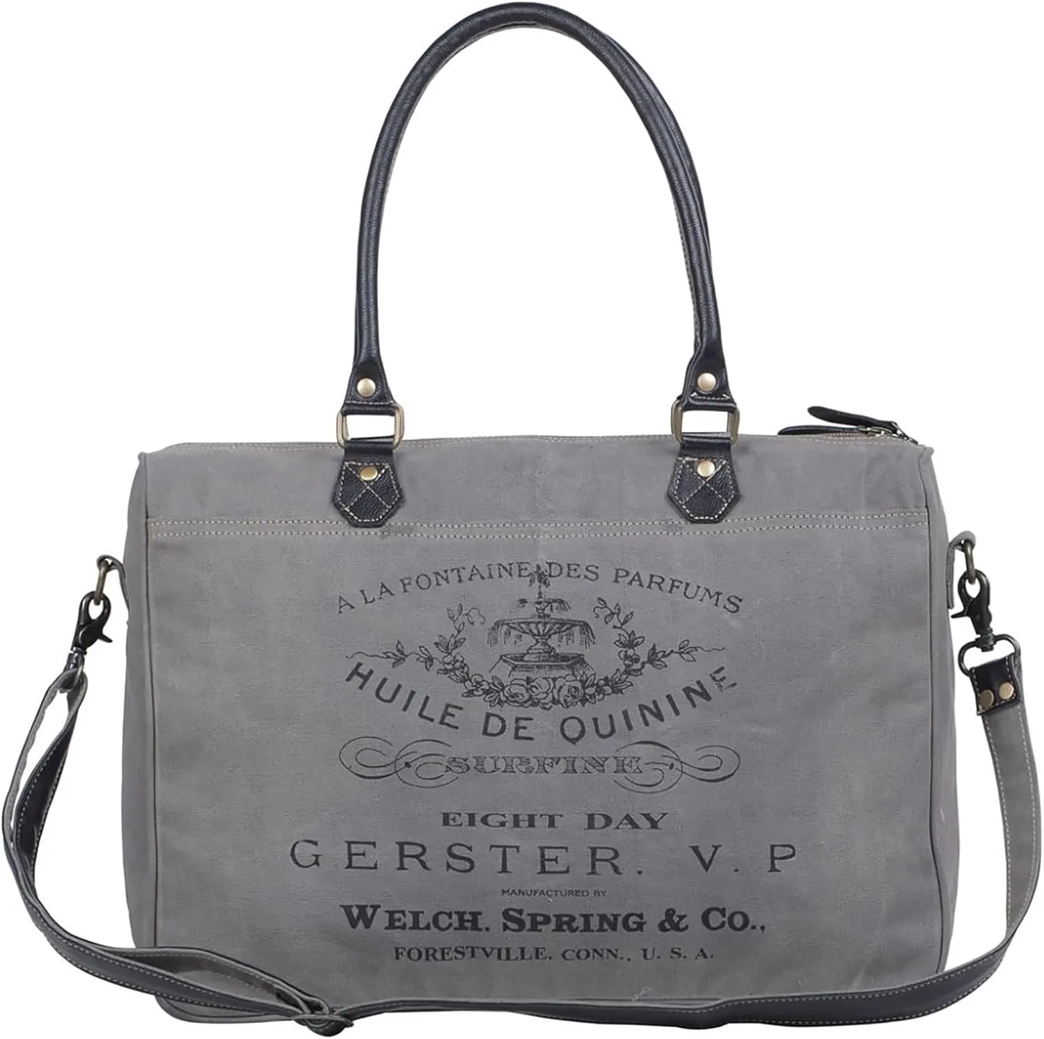 Myra Bag Western Leather Messenger Bag for Women - Grays Inlaid