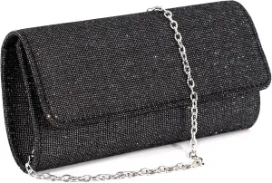 Naimo Flap Dazzling Small Clutch Bag Evening Bag With Detachable Chain