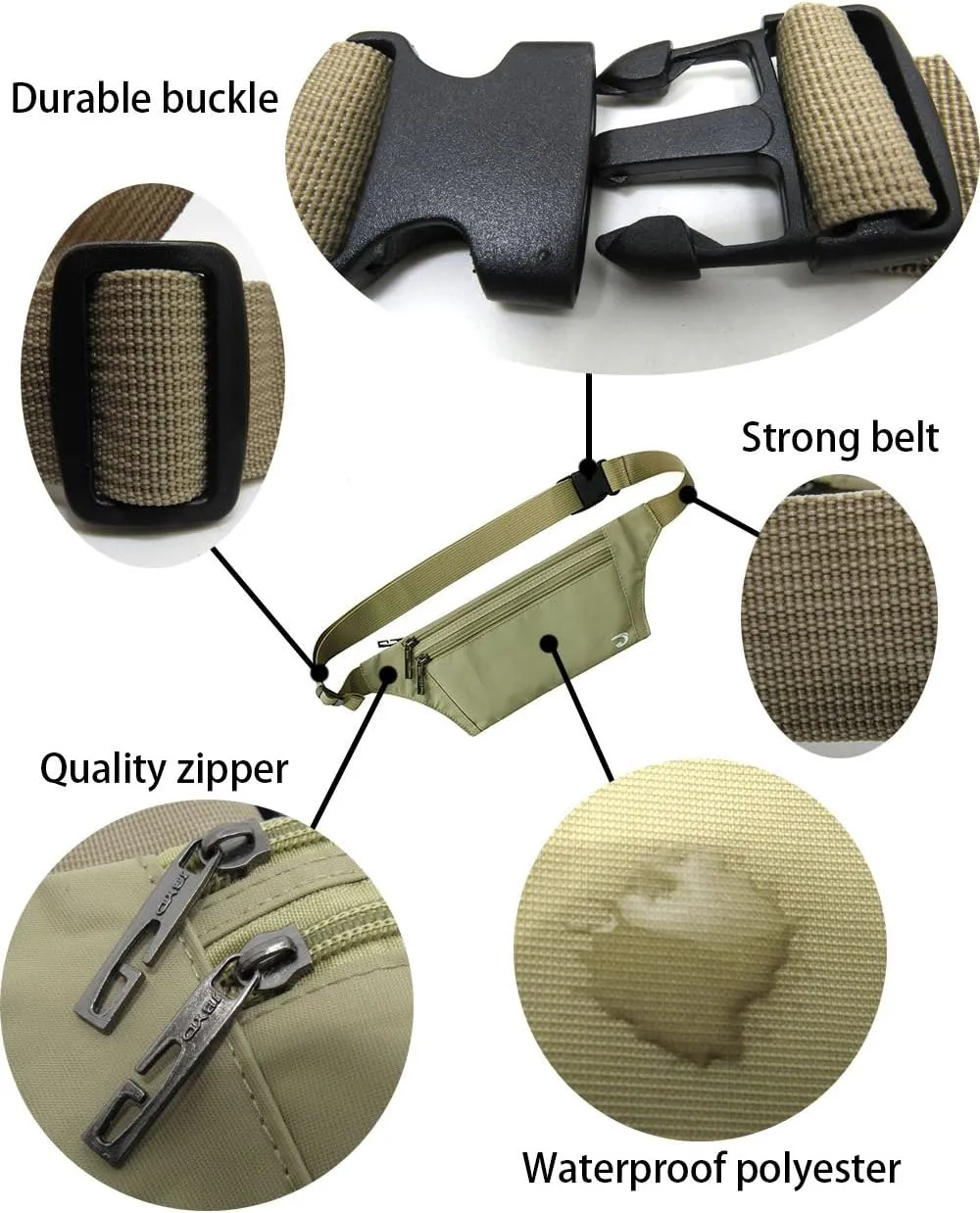 Naoki Outdoor Sports Running & Jogging & Travel Waterproof Utralthin Waist Pack/Bag Runner Belt