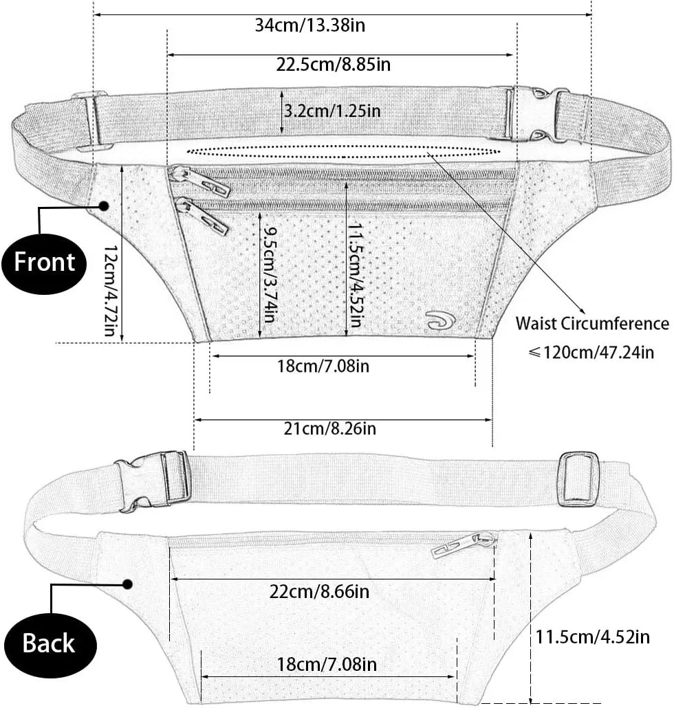 Naoki Outdoor Sports Running & Jogging & Travel Waterproof Utralthin Waist Pack/Bag Runner Belt