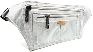 Naoki Outdoor Sports Running Jogging Cycling Hiking Camping Climbing Travel Ultra-thin Waterproof Polyester Waist Pack/Bag Runner Belt(Silver)
