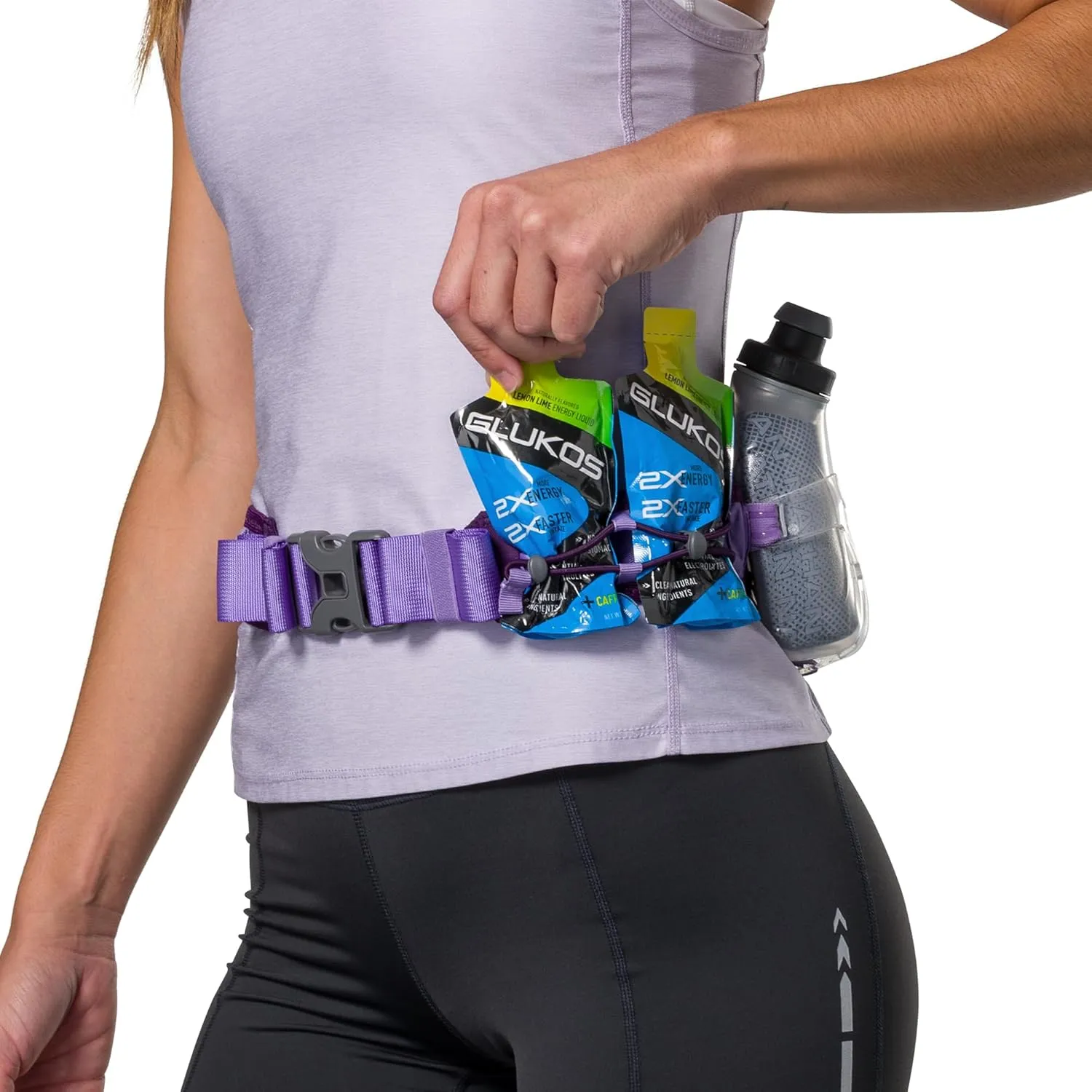 Nathan Hydration Running Belt with Flasks and Storage Pockets. Trail Mix Plus.