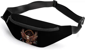 Native American Tribal Dream Catcher Eagle Fanny Pack Crossbody Bag Waist Pack Chest Bag Sling Backpack for Enjoy Sports Workout Traveling Running