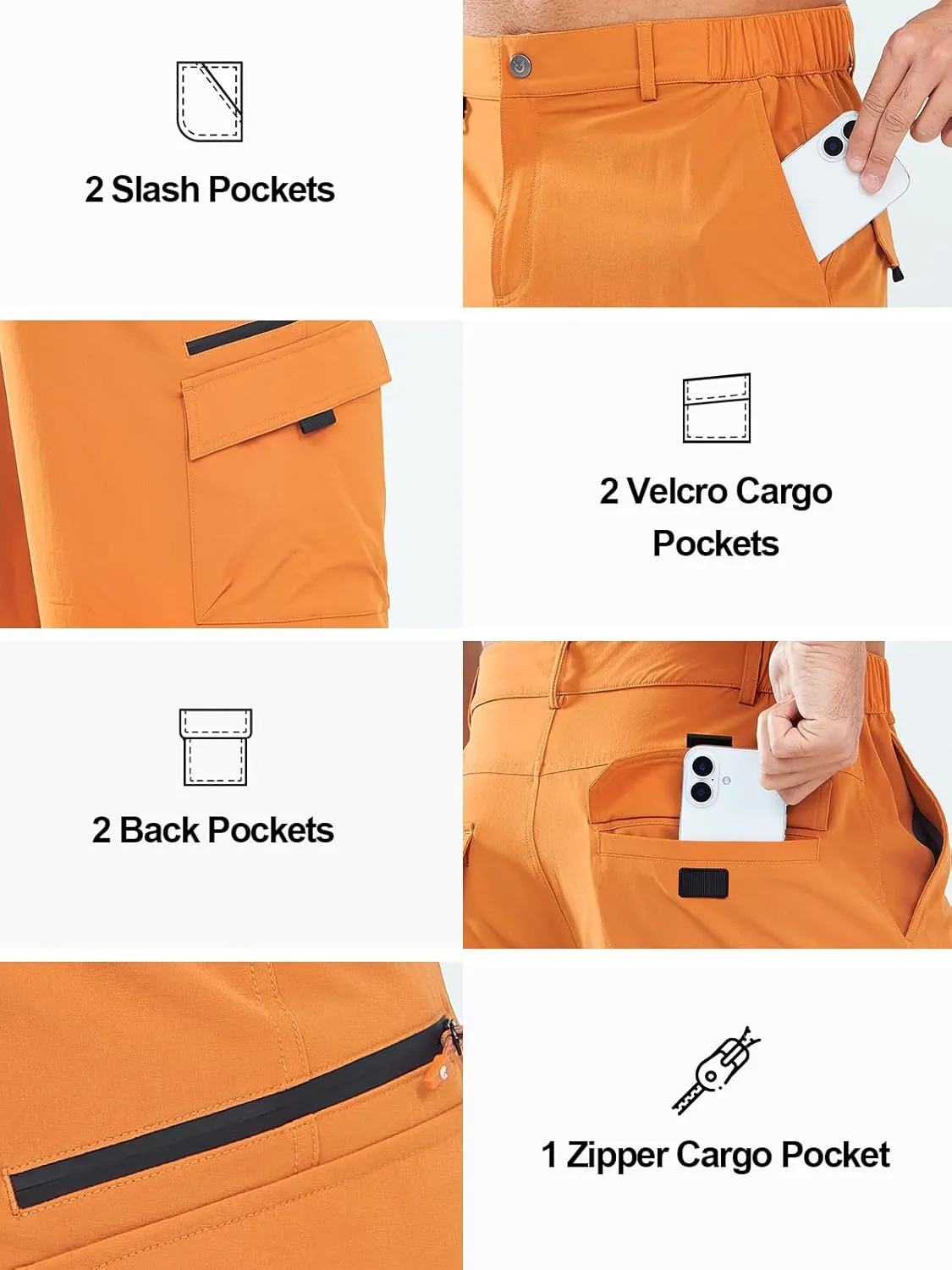 NORTHYARD Men's Casual Cargo Shorts Lightweight 9" Hiking Golf Work Quick Dry Camping Outdoor Travel Fishing with 7 Pockets