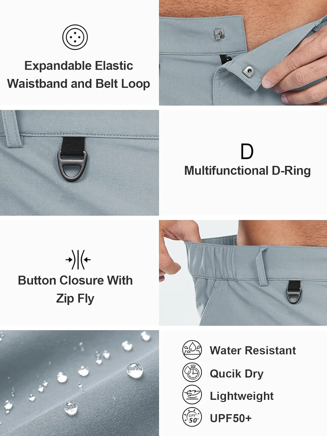 NORTHYARD Men's Casual Cargo Shorts Lightweight 9" Hiking Golf Work Quick Dry Camping Outdoor Travel Fishing with 7 Pockets