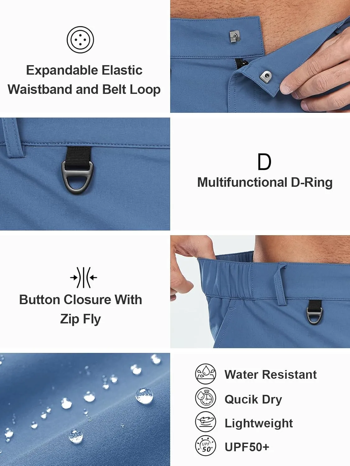 NORTHYARD Men's Casual Cargo Shorts Lightweight 9" Hiking Golf Work Quick Dry Camping Outdoor Travel Fishing with 7 Pockets
