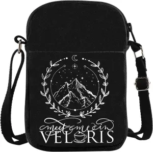 Novel Inspired Carry-on Bag A Court Of Thorns Rose Messenger Bag Meet Me Literature Gift