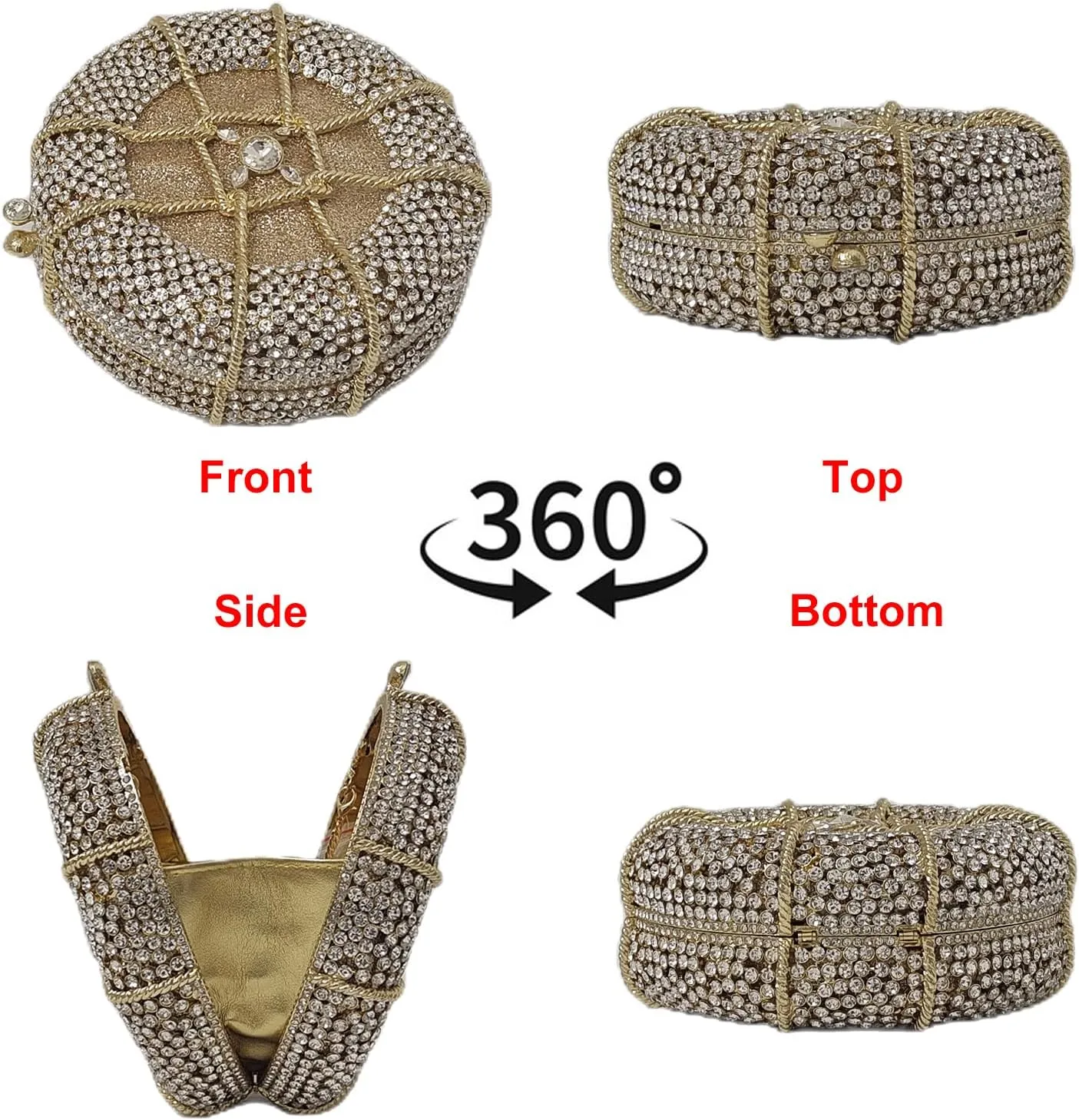 Novelty Tires Shape Rhinestone Clutch Women Cocktail Evening Bags Party Crystal Purses Handbag