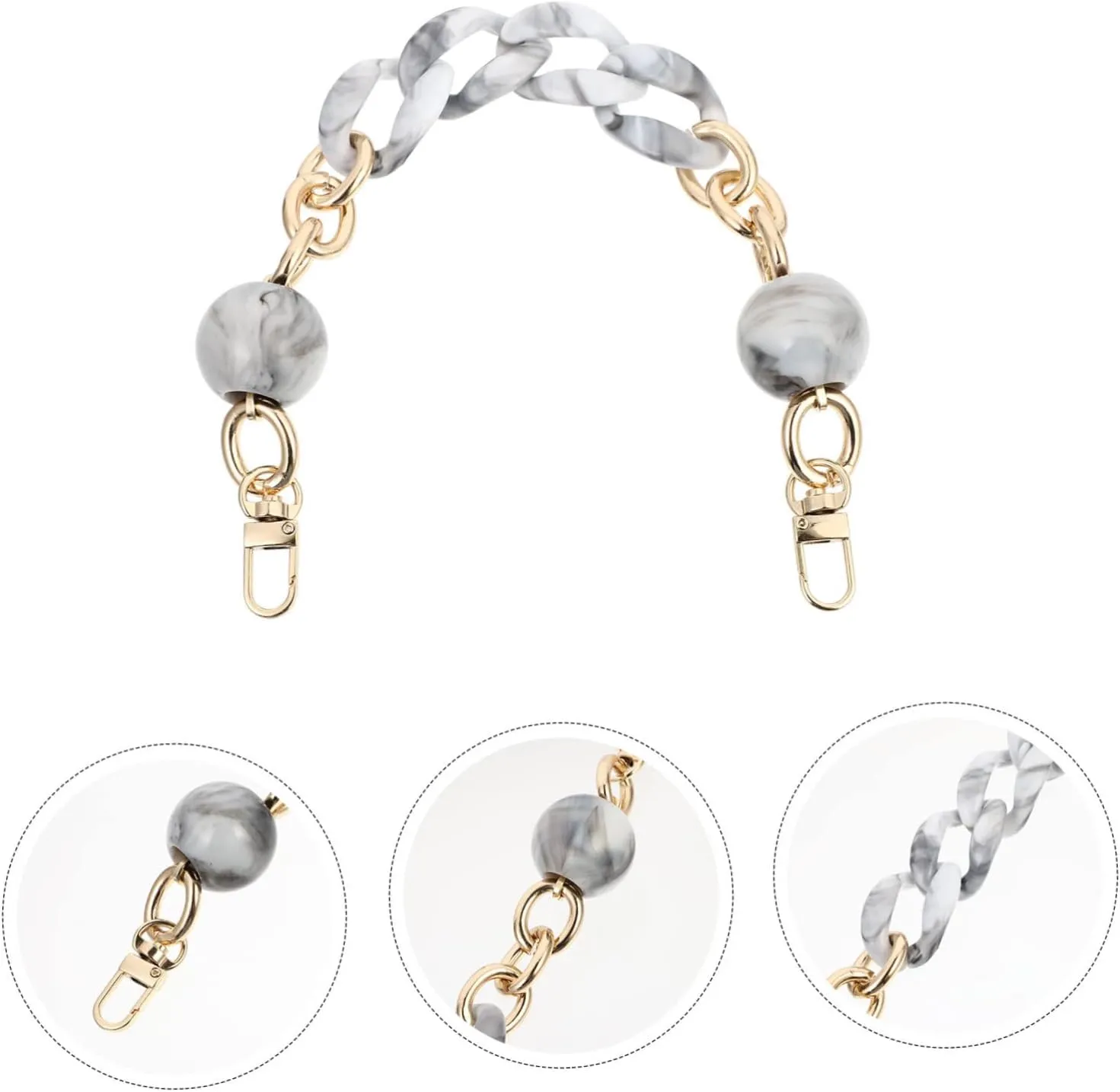 OHPHCALL Versatile Handbag Belt Portable Short Chain Light Compact Purse Chain Strap