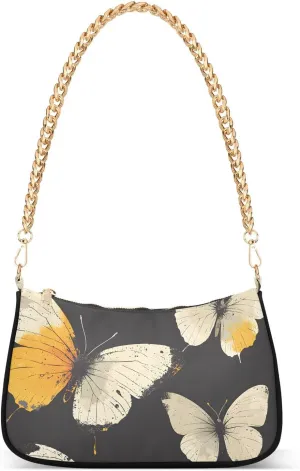 Orange Butterflies Crossbody Bags for Women Tote Bag Women's Shoulder Handbags Clutch Purses for Women