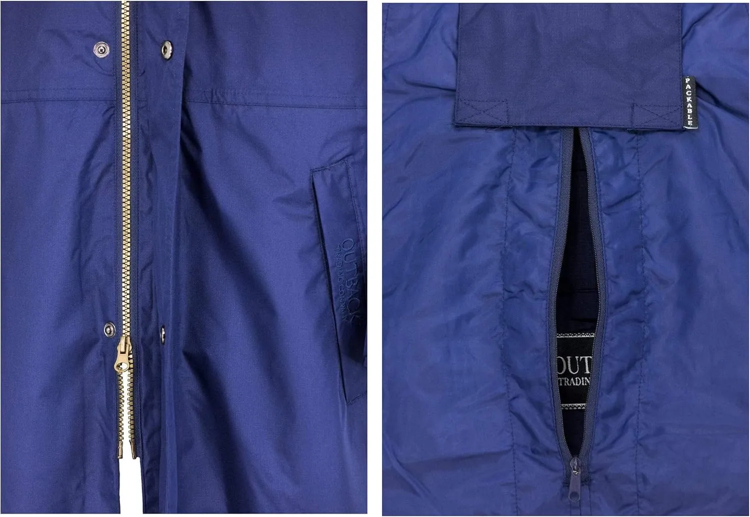 Outback Trading Women's 2406 Pak-a-roo Duster Waterproof Windproof Seam-Sealed Long Sleeve Rain Coat