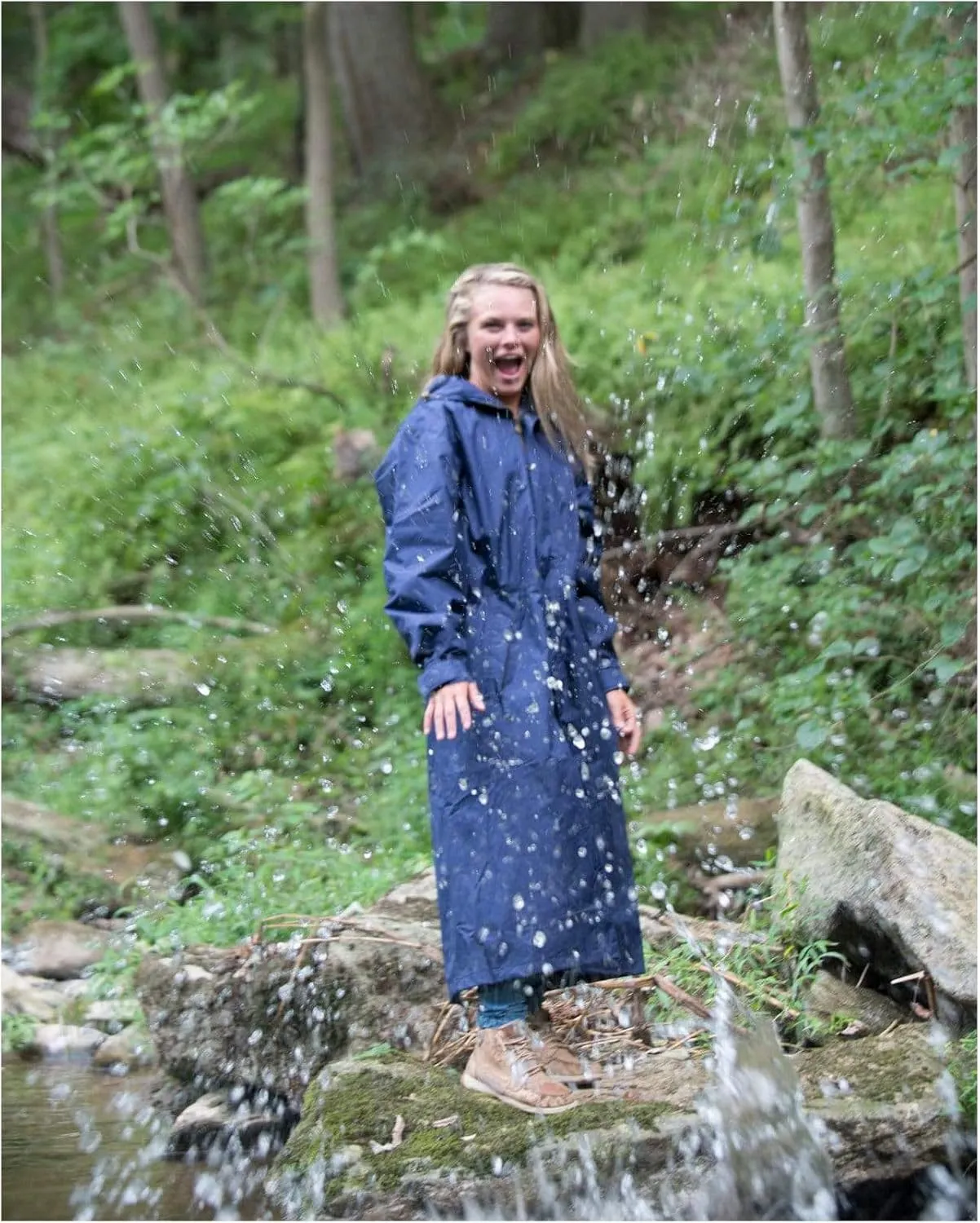 Outback Trading Women's 2406 Pak-a-roo Duster Waterproof Windproof Seam-Sealed Long Sleeve Rain Coat