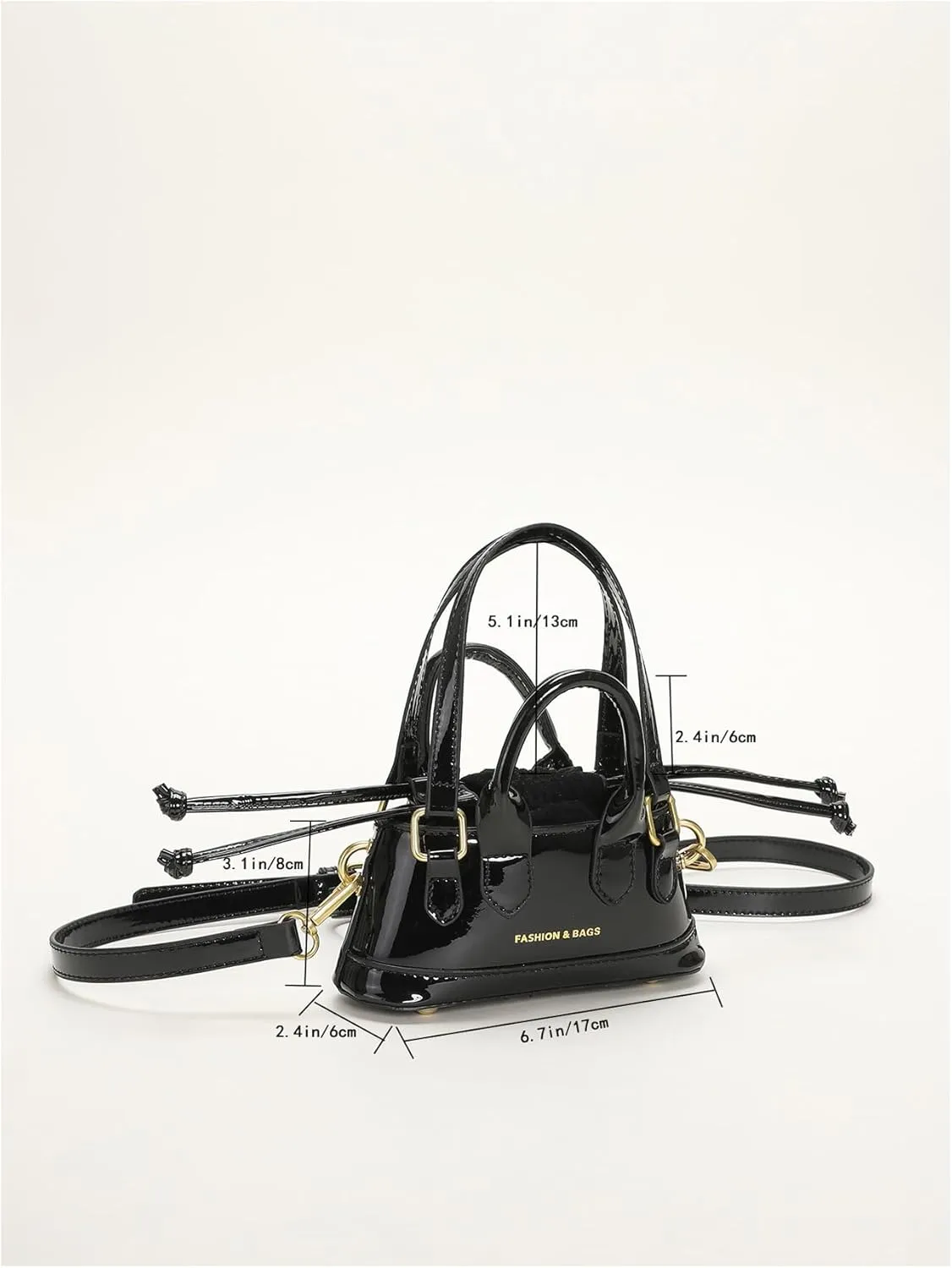 OYOANGLE Women's Metallic Letter Print Drawstring Bucket Bag Double Handle Crossbody Shoulder Handbags