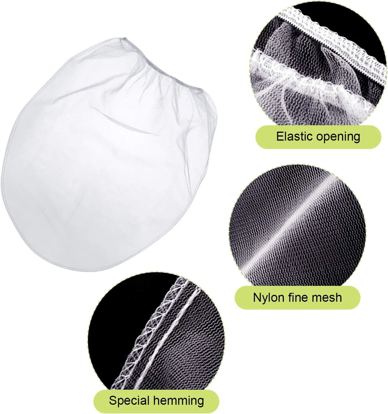 Paint Strainer Bags White Fine Mesh Filters Bag Bucket Elastic Opening Strainer Bags Hydroponic Paint Filter Bag for Paint Gardening (40 Pieces, 5 Gallon)