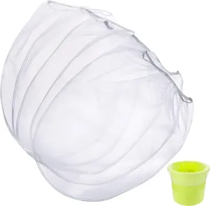 Paint Strainer Bags White Fine Mesh Filters Bag Bucket Elastic Opening Strainer Bags Hydroponic Paint Filter Bag for Paint Gardening (40 Pieces, 5 Gallon)