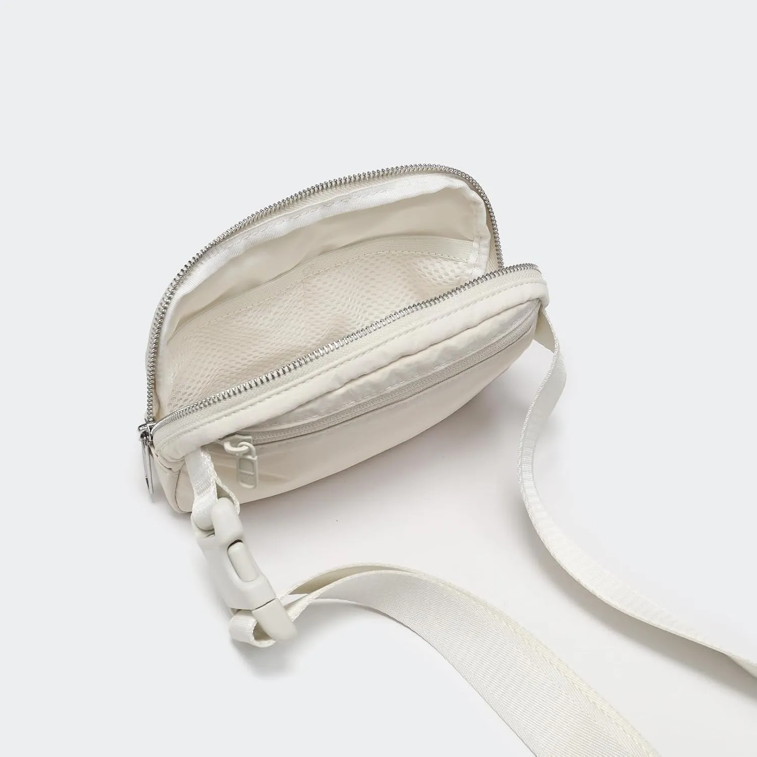 Pander Belt Bag for Women, Fashion Waist Packs, Crossbody Bags with Adjustable Strap (White Opal).