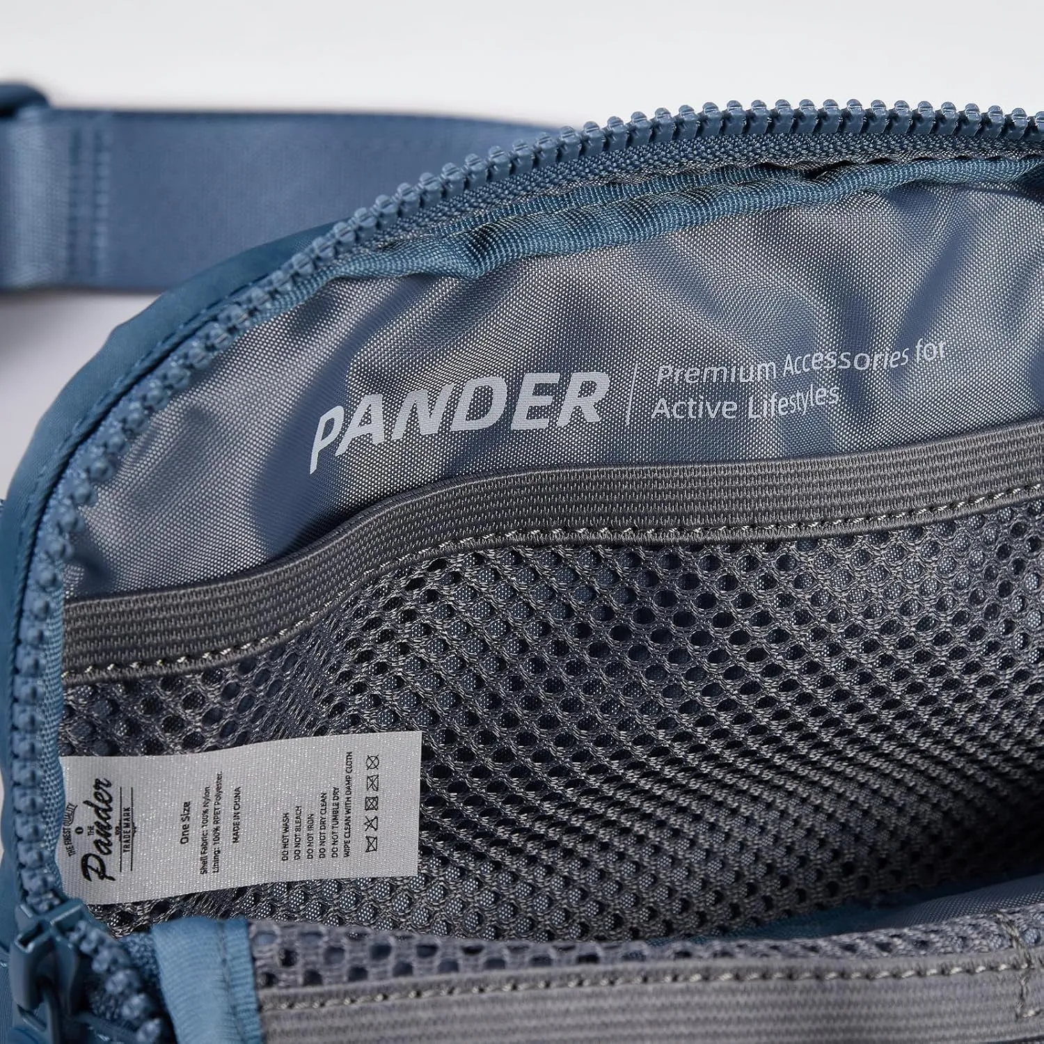 Pander Two Way Zipper Fanny Pack Nylon Everywhere Belt Bag for Women, Water Repellent Waist Packs, Crossbody Bags with Adjustable Strap (Indigo Blue).