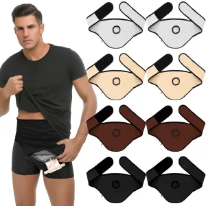 Paterr 8 Pcs Ostomy Belt Bag Cover with Adjustable Elastic Ostomy Support Belt and Inner Pocket to Hold Pouch Stealth Support for Men Women Sport and Swimming