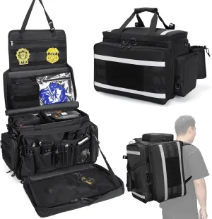 Patrol Bag Law Enforcement, Police Gear Bag, Car Truck Organizer for Vehicle Passenger Seat with MOLLE System, Cup Holders, 3 Ways to Carry.
