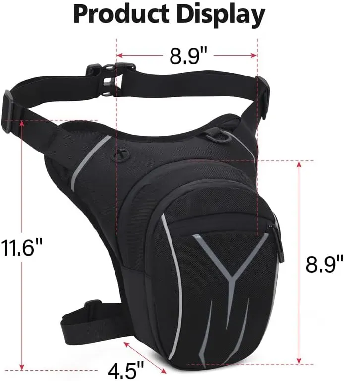 Peicees Drop Leg Bag for Men Women Tacical Waist Pouch Outdoor Thigh Bags Motorcycle Ride Crossbody Backpack Shoulder Fanny Pack Camping Hiking Cycling