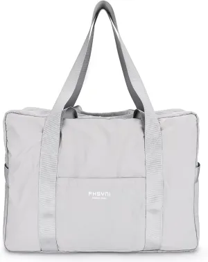 Personal Item Bag for Frontier Spirit Airlines 18x14x8, Under Seat Bags for Airplanes, Foldable Duffle Bag for Travel Fitness Swim Yoga Beach for Men Women, Grey