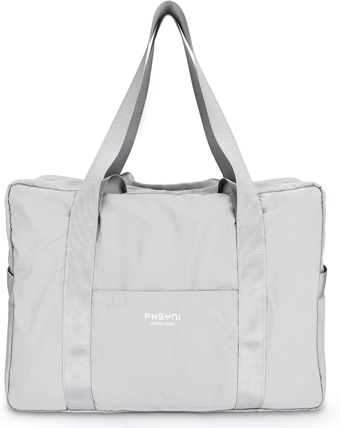 Personal Item Bag for Frontier Spirit Airlines 18x14x8, Under Seat Bags for Airplanes, Foldable Duffle Bag for Travel Fitness Swim Yoga Beach for Men Women, Grey