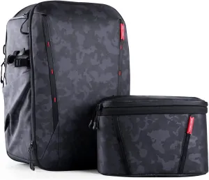 PGYTECH OneMo 2 25L-33L Camera Backpack with Shoulder Bag for 16“ Laptop for Photographers, Waterproof DSLR Backpack for Canon/Nikon/Sony, Drone Backpack for DJI Mini 3 Pro/Mavic 3/ FPV(Olivine Camo)