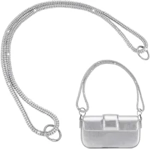 PH PandaHall Rhinestone Purse Strap, 44.8 inch Bag Strap Replacement Crystal Bag Handle Sparkly Bag Chain Strap with Clasps for Underarm Bag Shoulder Handbag Tote Pochette Satchel Wedding Party