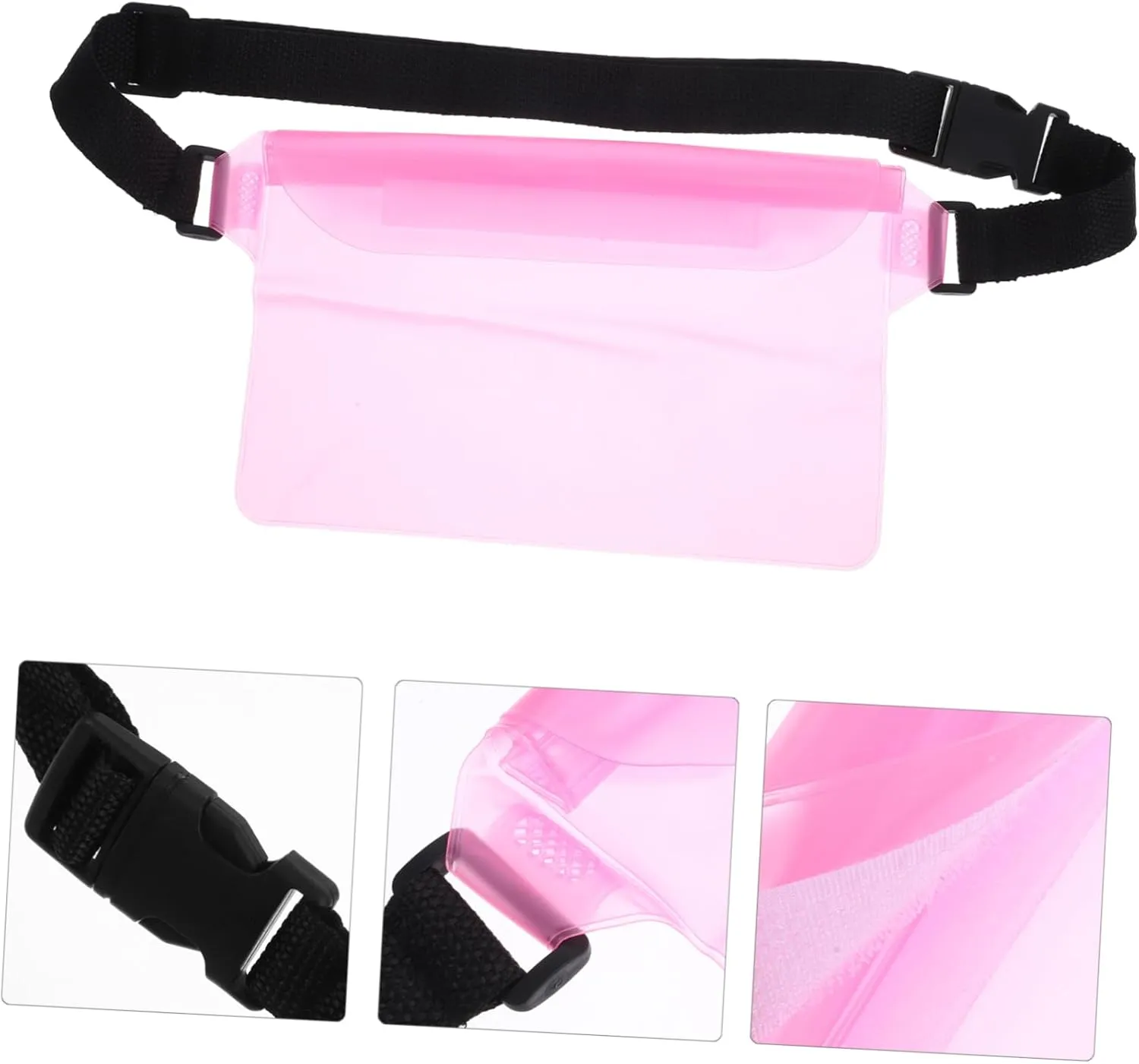 Phone Pouch with Waist Strap Dry Bag for Beach Activities Adjustable Crossbody Design Keeps Valuables and Accessible Pink